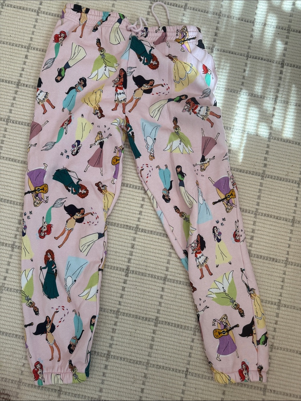 Pink Disney Princess-Print Jogger Pants